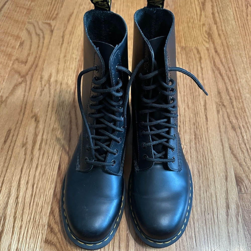 Dr. Martens Black Leather Lace-Up Boots